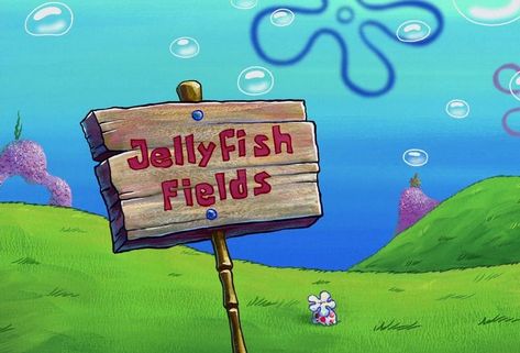 Jelly Fish Fields Spongebob Wallpaper, Jellyfish Fields Wallpaper, Jellyfish Fields, Spongebob Jellyfish, Fields Wallpaper, Spongebob Background, Bob Sponge, Spongebob Episodes, Fish Background