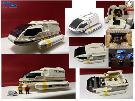 Star Trek Lego Type 6 Shuttle from The Next Generation | Flickr Lego Star Trek, Lego Tv, Cool Lego Creations, Cool Lego, Lego Creations, The Next Generation, Next Generation, Mini Figures, Star Trek