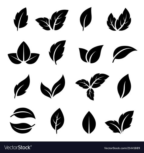 Arte Art Deco, Eco Logo, Leaf Illustration, Mehndi Art Designs, Image Nature, Mehndi Designs Book, Leaf Drawing, Leaves Vector, Stencil Patterns