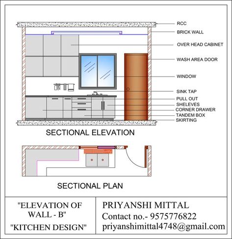 Sectional Elevation Of Bedroom, Sectional Elevation Interior, Kitchen Elevation Drawing, Architect Notes, Sectional Elevation, Kitchen Elevation, Interior Presentation, Sofa Drawing, Interior Design Portfolio Layout