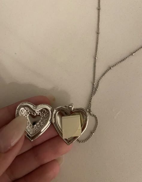 Love Letter Necklace, Heart Necklace Aesthetic, Jewelry Accessories Ideas, Jewelry Lookbook, Heart Locket, Girly Jewelry, Jewelry Inspo, Dream Jewelry, Pretty Jewellery