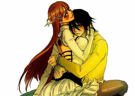 Ulquiorra x Orihime Bleach Ships, Ulquiorra Schiffer, Ulquiorra And Orihime, Bleach Couples, Ulquiorra Cifer, School Of The Dead, Orihime Inoue, Sketching Tips, Deadman Wonderland