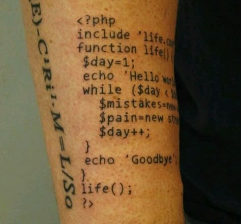 Programmer tattoo Programmer Tattoo Ideas, Programming Tattoo Ideas, Programming Tattoo, Programmer Tattoo, Tattoo Codes, Computer Tattoo, Technology Tattoo, Chip Tattoo, Tech Tattoo