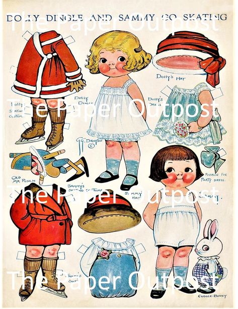 Paper Dolls Vintage Digikit Digital Printable Printables | Etsy Dolly Dingle, Quarantine Activities, Dress Paper, Dolly Doll, Vintage Paper Doll, Free Vintage Printables, Doll Clothes Patterns Free, Paper Toy, Paper Dolls Printable