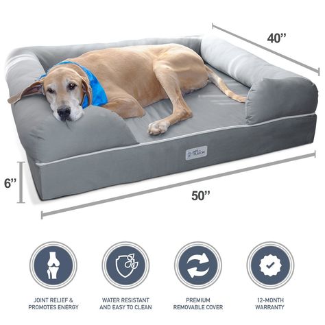 Dog Bed Orthopedic, Bed Lounge, Dog Lounge, Dog Couch, Diy Dog Bed, Bolster Dog Bed, Memory Foam Dog Bed, Cool Dog Beds, Orthopedic Dog Bed