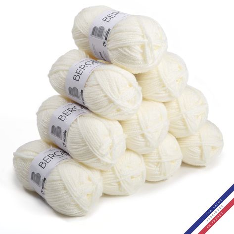 Bergère de France - BARISIENNE 7, lot de 10 pelotes de laine à tricoter et au crochet (10 x 50g) - 100% Acrylique - 6,5 mm - Fabrication Française - Gros Fil Rond très Doux - Beige (CHANTLLY) : Amazon.fr: Jeux et Jouets France, Crochet