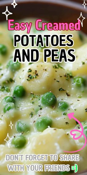 Potato Pea Soup, Can Peas Recipe, Potatoes And Peas Recipe, Creamed Peas And Potatoes, Potatoes And Peas, Creamy Peas, Creamed Peas, Peas Recipe, Creamed Potatoes