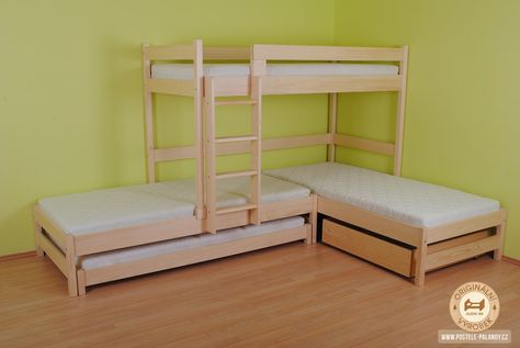 Pallet Loft Bed, Bunk Bed Rooms, Design Ložnic, Bunk Bed Plans, Beds For Small Rooms, Kids Shared Bedroom, Cool Bunk Beds, Boy Bedroom Design, Kids Bedroom Inspiration