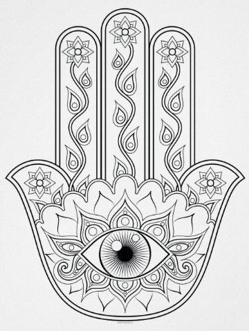 Hamsa Coloring Page, The Hamsa Hand Tattoo, Hamsa Tattoo Men, Hamsa Drawing, Hamsa Hand Art, Hamsa Tattoo Design, Hamsa Hand Tattoo, Hamsa Art, Evil Eye Art