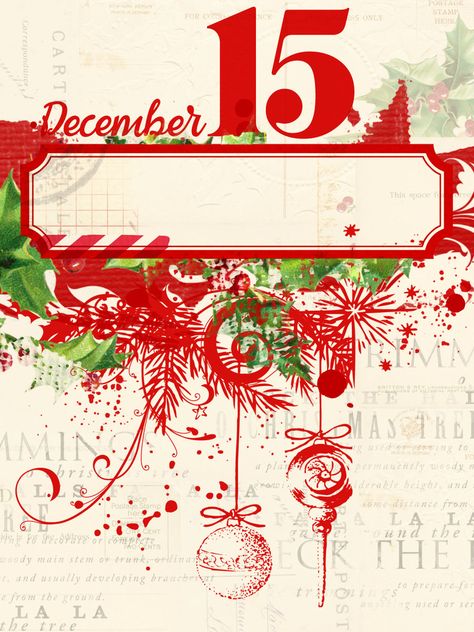 December Daily Printables, Outdoor Christmas Decorations Lights, December Daily Ideas Inspiration, Printable Journal Cards, Christmas Photo Album, Christmas Scrapbook Paper, 15 December, Christmas Download, Christmas Scrapbook Layouts