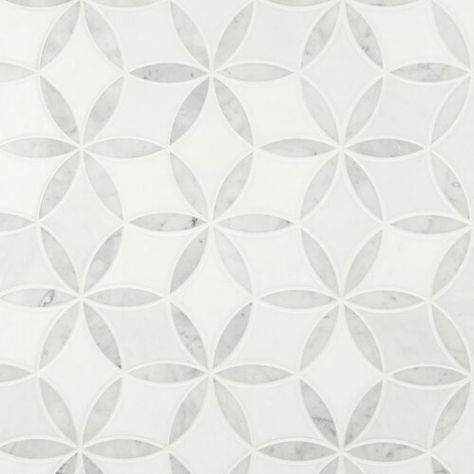 Andova Cimarron 10 1/3" x 10 1/3" Luxury Natural Stone Geometric Mosaic Wall & Floor Tile | Perigold Mosaic Tile Bathroom Floor, Stone Mosaic Floor, Marble Mosaic Floor, Mudroom Flooring, White Mosaic, Ceramic Mosaic Tile, White Shades, Honed Marble, Merola Tile