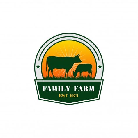 Pig Logo, Farm Logo Design, Cow Logo, Food Vintage, Happy Cow, Cow Farm, Bull Logo, Farm Logo, Animal Icon