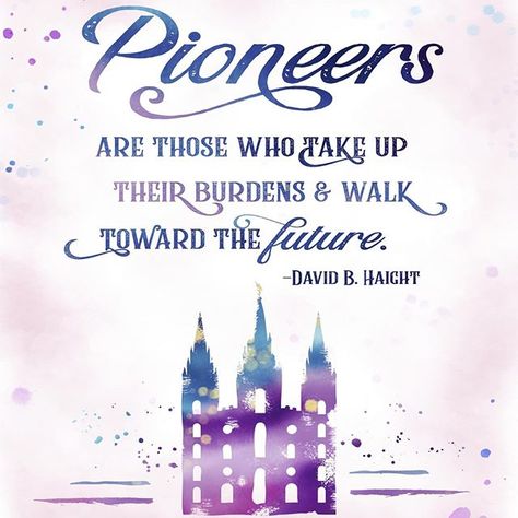 Pioneer Day is coming! Are you teaching a lesson & looking for a pretty handout? Or are you looking for some pioneer decor? - I love this quote by Elder Haight because it honors both the pioneers of the past and the present day pioneers. Everyone who presses forward and endures to the end is a pioneer. - Download this free 4x6 printable today by clicking the link in profile. Or go to www.TeepeeGirl.com. - https://ift.tt/2L63QrI - #pioneerday #pioneer #pioneertrek #ldspioneer #lds #ldsconf #share Lds Youth Quotes, Pioneer Decor, Ministering Gifts, Pioneer Trek, Pioneer Day, Spiritual Strength, Jesus Christ Quotes, Uplifting Thoughts, Christ Quotes