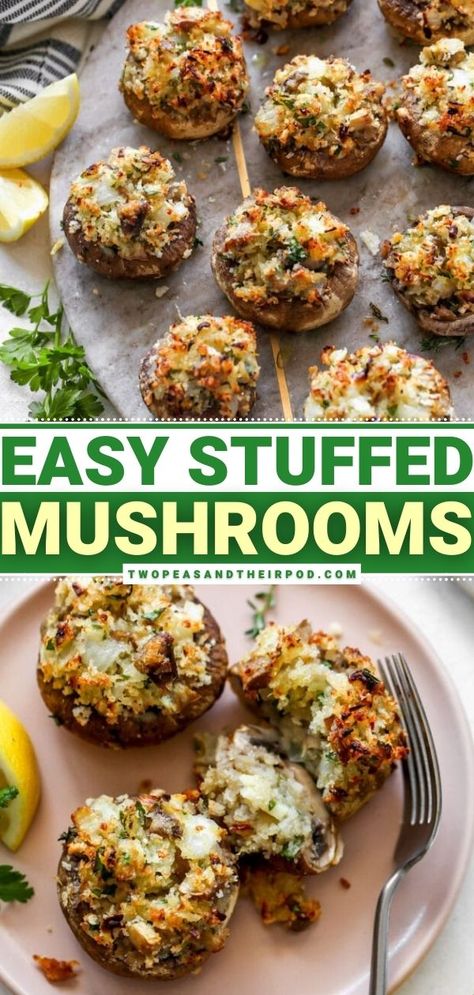 game day appetizers Stuffed Portables Mushrooms, Stove Top Stuffing Stuffed Mushrooms, Mini Stuffed Mushrooms Appetizer Recipes, Stuffed Mushrooms Using Stove Top Stuffing, Stovetop Stuffed Mushrooms, Stuffed Mushrooms For A Crowd, Stuffed Mushrooms With Stuffing, Stuffed Mushrooms Oven, Stove Top Stuffed Mushrooms