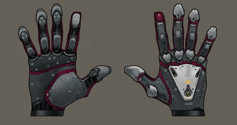 Sci Fi Gloves, Thumbnail Drawings, Futuristic Military, Armor Pieces, D20 Modern, Armor Clothing, Sci-fi Armor, Retro Gadgets, Cosplay Armor