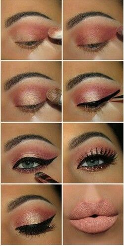 Nails Simple Pink, Pink Eye Look, Eyeshadow Looks Step By Step, Pink Eyeshadow Looks, Makeup Tutorial Mac, Pink Eyeshadow Look, Pink Eye Makeup, Eye Makeup Techniques, Smokey Eye Makeup Tutorial