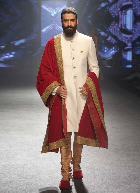 Luxury Red Sherwani For Men, Indian Sherwani, Shantanu And Nikhil, Indian Groom Wear, Desi Dress, Groom Wedding Dress, Mens Sherwani, Chico California, Sherwani For Men