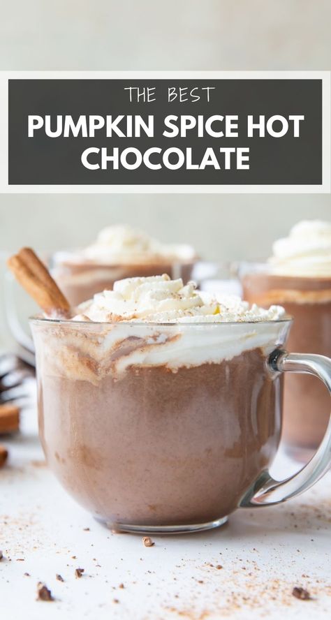 Pumpkin Spice Hot Chocolate, Spice Hot Chocolate, Pumpkin Hot Chocolate, Nonalcoholic Drinks, Frozen Drink Recipes, Winter Picnic, Crockpot Hot Chocolate, Frozen Cocktail Recipes, Hot Drinks Recipes