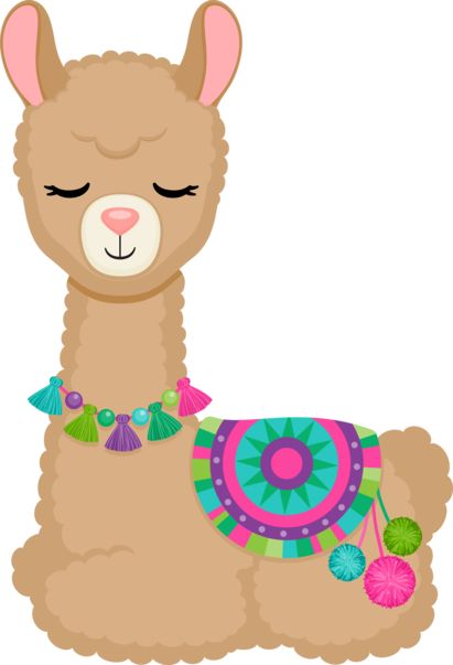 Desert Crafts, Llama Clipart, Creative Clips Clipart, Llama Birthday, Cute Llama, Baby Clip Art, Small Canvas Art, Cute Pugs, Applique Embroidery Designs