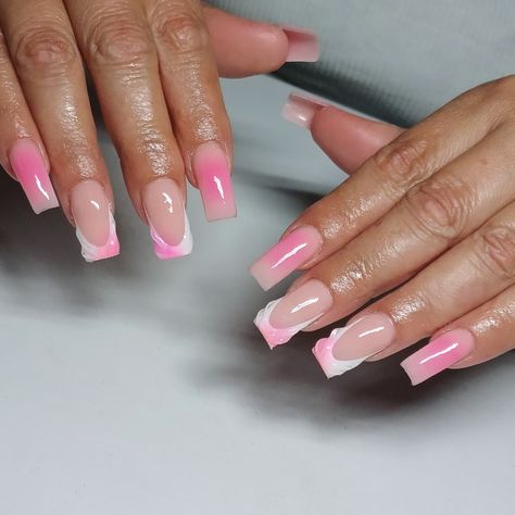 Pink aura 💗 Aura Nails French Tip, Pink Aura Nails, Aura Nails, Nails French Tip, Pink Aura, Nails French, French Nails, Aura, Nails