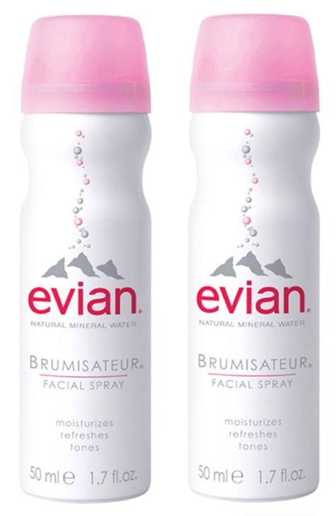 Evian Spray, Natural Mineral Water, Mini Facial, Facial Spray, Skincare Gift Set, How To Get Rid Of Acne, Mineral Water, Facial Mist, Water Spray