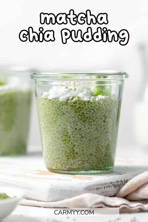 Lasagna For One, Matcha Recipe Baking, Matcha Chia Seed Pudding, Matcha Overnight Oats, Breakfast Meal Prep Recipes, Matcha Chia Pudding, Creamy Matcha, Chia Bowl, Sweet Matcha