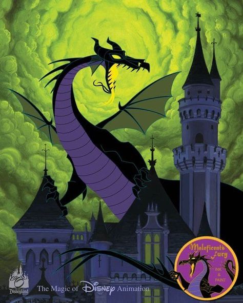 Maleficent Dragon Art, Maleficent Tattoo, Walt Disney Studio, Maleficent Art, Maleficent Dragon, Disney Quilt, Sleeping Beauty Maleficent, Evil Disney, Disney Enchanted