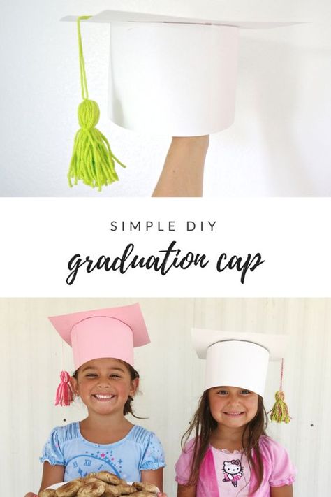 Graduation Preschool Ideas, Diy Graduation Caps, Preschool Graduation Theme, Preschool Graduation Party, Grad Diy, Bee Activities, Pickles Recipe, Yarn Tassel, Grad Hat