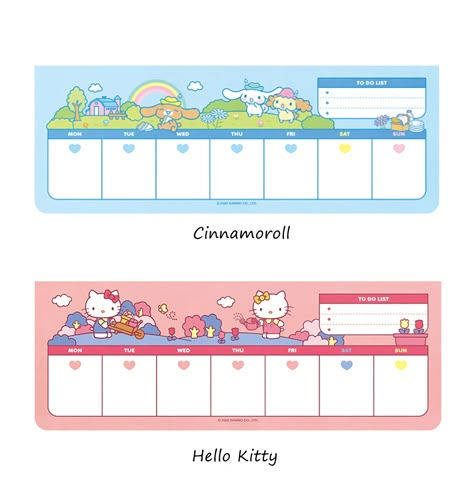 Sanrio Weekly Planner Pad/ Cute Cartoon Weekly Memo Pad/Desk Pad Planner/ Kawaii Daily Planner/To... digitalplannerfreebies #plannerorganizer #plannerhack #freedigitalplanner. Sanrio Studying, Sanrio Weekly Planner, Sanrio Planner, Kawaii Daily Planner, Diy White Board, Daily Study Planner, Daily Planner Book, Notes Idea, Daily Planner To Do List