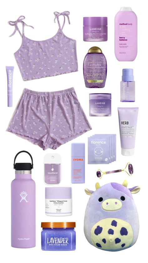 Pajamas Aesthetic, Lavender Shampoo, Purple Pajamas, Cute Pjs, Cute Pajama Sets, Sock Drawer, Outfit Collage, Casual Preppy Outfits, Purple Outfits