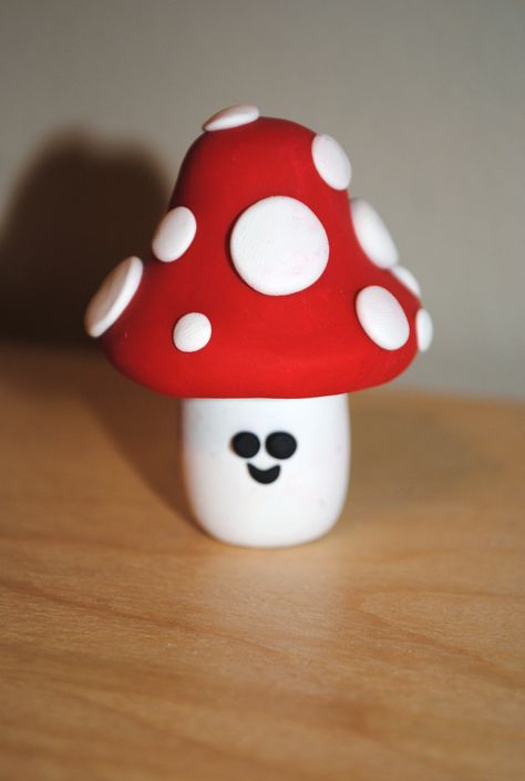 Mushroom (made out of Sculpey clay) Clay Molding Ideas, Molding Ideas, Clay Moulding, Clay Crafts For Kids, Sculpey Clay, Crafty Mama, Molding Clay, Pottery Ideas, I Made It