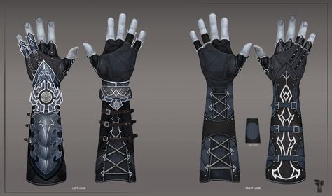 Gloves Fantasy Art, Fantasy Gloves, Gloves Ideas, Fantasy Accessories, Magic Gloves, Dnd Items, Glove Pattern, Gloves Design, Cool Swords