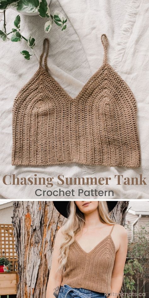 Full Coverage Crochet Top, Crochet Summer Tank Top, Quick Crochet Top Pattern Free, Free Crochet Pattern Top, Dk Yarn Crochet Patterns Free, Crochet Top Simple, Free Tank Top Pattern, Cap Design Ideas, Crochet Crop Top Pattern Free