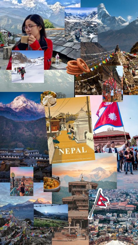 #collage #country #aesthetic #Nepal #Asia #NepaleseFood #curry #Kathmandu #culture Kathmandu Aesthetic, Nepal Aesthetic, Nepal Culture, Creative School Project Ideas, Country Aesthetic, Dream Travel Destinations, Beautiful Places To Travel, Travel And Tourism, Dream Destinations