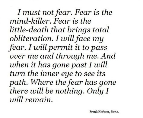 Dune Fear Quote, Dune Quotes, Fear Quotes, Fav Quotes, Live Laugh Love, Book Authors, Mantra, Inspire Me, Book Quotes