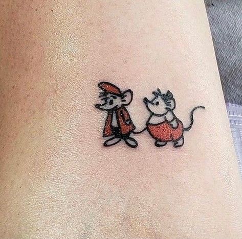 Funny Tattoo Designs, Tiny Disney Tattoo, Matching Disney Tattoos, Minimalist Christian Tattoo, Funny Tattoo, Minimalist Tattoo Ideas, Christian Tattoo, Gus Gus, Ideas For Tattoos