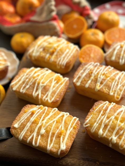 Orange Drizzle Cake (mini loaves) — Oh Cakes Winnie Oh Cakes Winnie, Orange Berry Pound Cake, Orange Drizzle Cake Recipes, Orange Mini Cake, Thanksgiving Mini Loaf Cakes, Mini Loaf Cake Recipes, Mini Pound Cake Recipes, Mini Orange Cake, Mini Loaf Pan Desserts