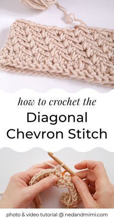 Crochet Spring, Chevron Crochet, Chevron Stitch, Crochet Stitches Free, Crochet Knit Stitches, Trendy Crochet, Crochet Stitches Video, Crochet Stitches For Beginners, Stitch Crochet