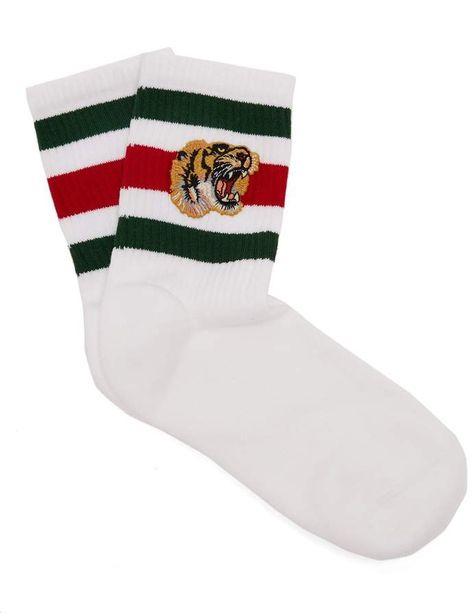 GUCCI Tiger-embroidered cotton-blend socks #Gucci #socks #ShopStyle #MyShopStyle click link for more information Socks Gucci, Sock Inspiration, Gucci Tiger, Luxury Gifts For Women, Sister Wife, Cute Socks, Gifts For Your Girlfriend, Luxury Gifts, More Information