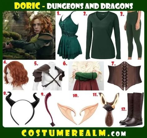 Dress Like Doric From Dungeons And Dragons Dungeons And Dragons Costumes Diy, Dungeons And Dragons Costume Ideas, House Of Dragon Halloween Costumes, Dungeons And Dragons Halloween, Dnd Halloween Costumes, Dungeons And Dragons Costumes, Doric Cosplay, Doric Dungeons And Dragons Costume, Dungeons And Dragons Dti Outfit