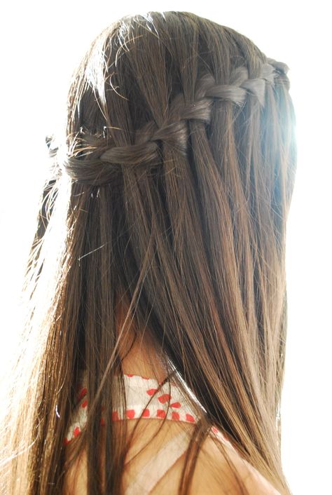 . Waterfall Braid Hairstyle, Long Brunette Hair, French Braid Hairstyles, Hair Styles 2014, Waterfall Braid, Nice Hair, Long Straight Hair, Braids For Long Hair, Pretty Hair