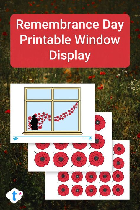 Printable Remembrance Day Window Display Window Display Ideas, Remembrance Day Art, Cabin Crafts, History Lesson Plans, Armistice Day, Library Displays, Anzac Day, Remembrance Day, Classroom Displays