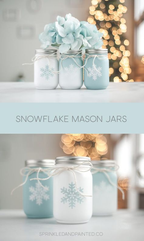 Pallet Vanity, Holiday Mason Jar, Aqua Christmas, Jar Projects, Diy Jar, Diy Hanging Shelves, Mason Jar Projects, Jar Decor, Diy Jar Crafts