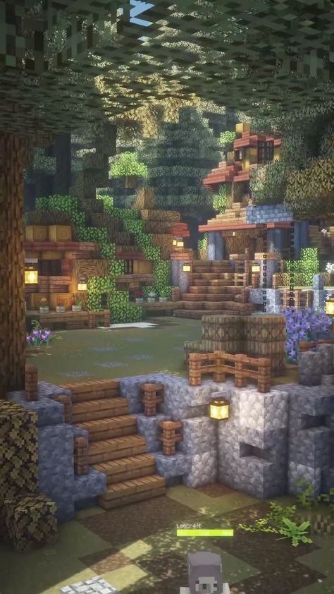 Group Minecraft Houses, Minecraft Hill Side House, Pale Forest Minecraft, Minecraft House Pale Oak, Minecraft House In A Hill, Oak Village Minecraft, Spruce Base Minecraft, Things To Add To Your Minecraft World List, Minecraft Town Path