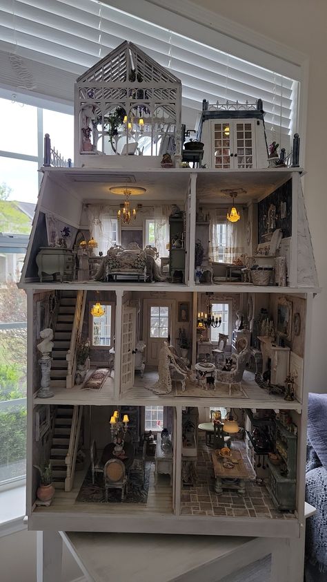 #dollhouse #alisonjr #victorianalisonjr #shabby #shabbydollhouse #countryfrench Big Doll House, Basement Ideas Bedroom, Dollhouse Design, Remodel Basement, Finished Basement Ideas, Doll House Plans, Mini Doll House, Doll House Crafts, Dollhouse Projects