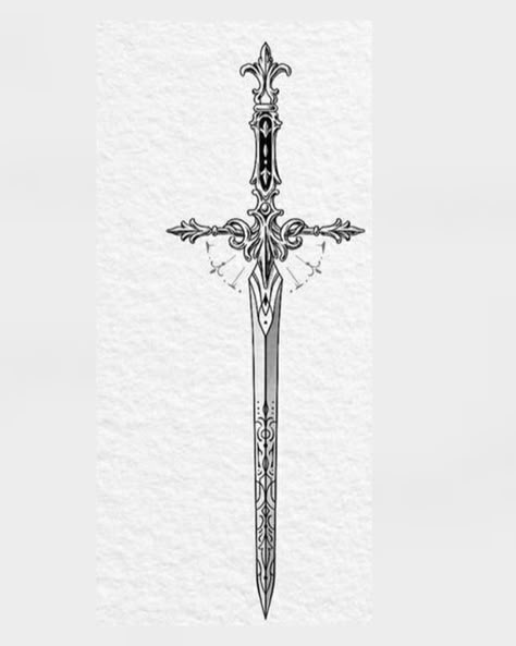 Crossed Swords Drawing, Year Of The Goat Tattoo Design, Forearm Tattoo Swords, Nesta Ataraxia Tattoo, Pretty Dagger Tattoo, Truth Teller Acotar Tattoo, Ataraxia Tattoo Acotar, Divine Masculine Tattoo, Dark Fantasy Tattoo Ideas