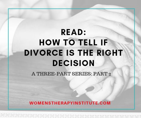 This is part two of a three-part series on how to determine if divorce is the right decision for you as a couple. This post looks at making the choice to separate. Marriage Separation In Same House, Trial Separation Marriage Rules, Is Divorce The Right Choice, The Second Option, How To Safely Divorce An Obsessive, How To Know It’s Time For A Divorce, Separation And Divorce, Second Option, Right Decision