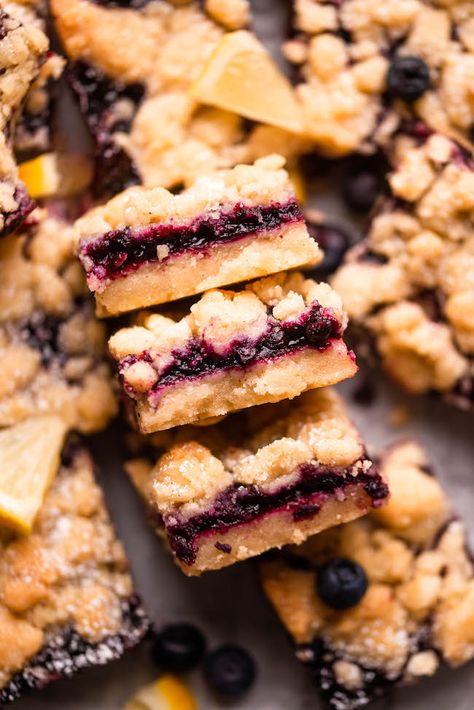 Blueberry Shortbread Bars, Blueberry Shortbread, Carrot Cake Ice Cream, Banana Snack Cake, Bakery Style Blueberry Muffins, Shortbread Cookie Crust, Peanut Butter Cup Brownies, Vanilla Bean Cupcakes, Blueberry Bars