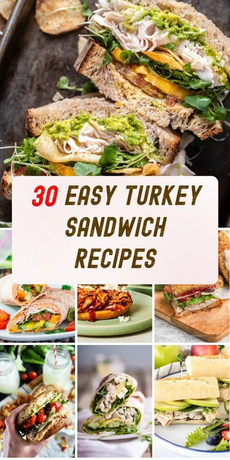 Elevate your lunch game with these mouthwatering turkey sandwich ideas. From classic club sandwiches to creative twists, discover 30 easy recipes to make your mealtime more delicious! Classic Turkey Sandwich, Low Carb Turkey Sandwich, Turkey And Cheese Sandwich Recipes, Best Turkey Sandwiches Ever, The Best Turkey Sandwich, Sandwich Turkey Recipes, Fancy Turkey Sandwiches, Openface Sandwich Ideas, Turkey Finger Sandwiches