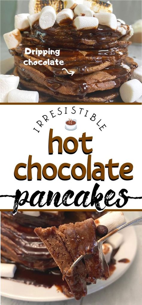 Pancake Recipe From Scratch, Chocolate Pancake Recipe, Fun Kid Breakfast, Hot Chocolate Pancakes, Easy Homemade Pancake Recipe, Pancakes Homemade, Healthy Substitutes, Chocolate Pancake, Easy Homemade Pancakes